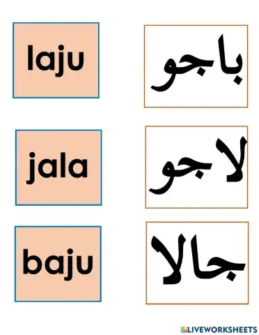 Jawi preschool (perkataan suku kata terbuka)
