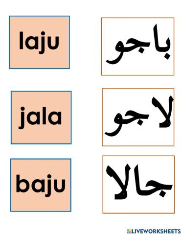 Jawi preschool (perkataan suku kata terbuka)