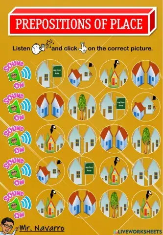 Prepositions of Place (Listen and click)