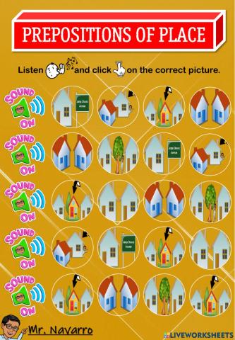 Prepositions of Place (Listen and click)