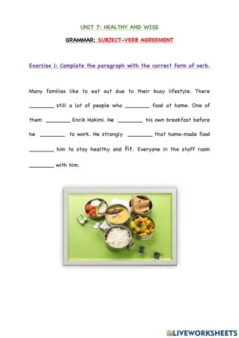 Unit 7: Grammar- Subject-Verb Agreement-3