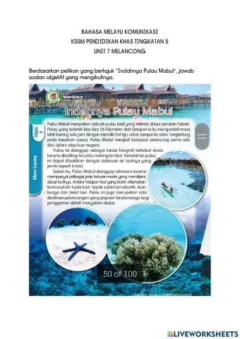 Bahasa melayu komunikasi pendidikan khas t5 indahnya pulau mabul