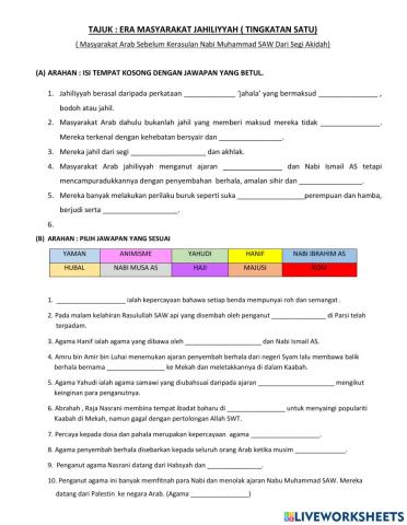 Era Masyarakat Jahiliyyah (2)