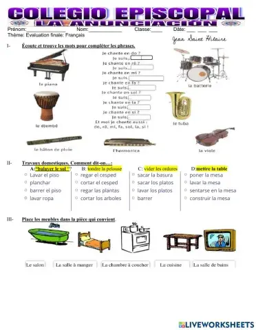 Évaluation de français