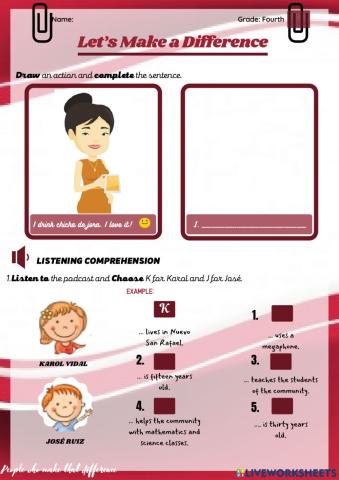 Exp 4  Activity 3 A1 Let's make a Difference