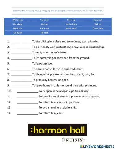 Relationship Phrasal Verbs