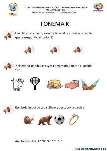 Fonema k