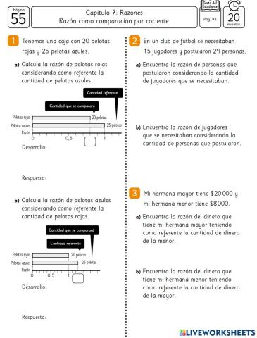 Problemas  de razones