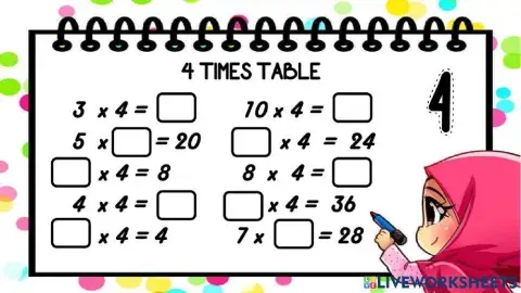 4 Times Table