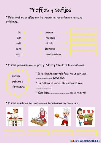 Prefijos y sufijos