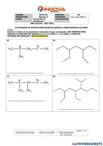 Retroalimentación h. alcanos