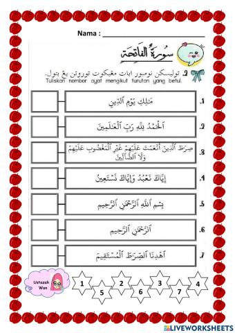 Hafazan Surah Al-Fatihah