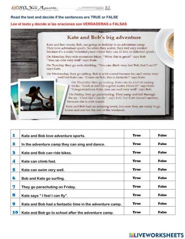 Reading comprehension year 6