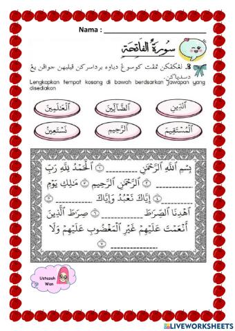 Hafazan Surah Al-Fatihah