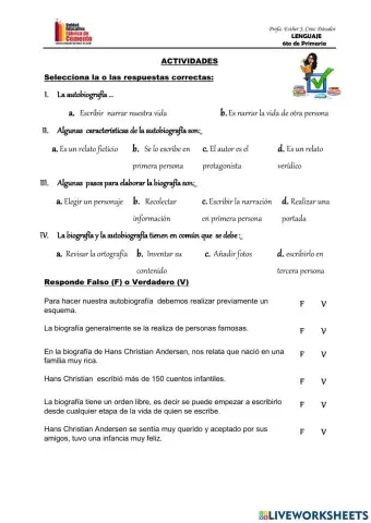 Autobiografía y biografía