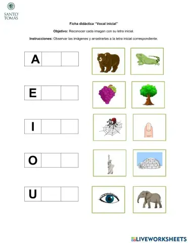 Ficha interactiva vocales