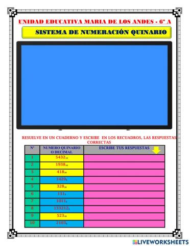 Sistema de numeracion quinario