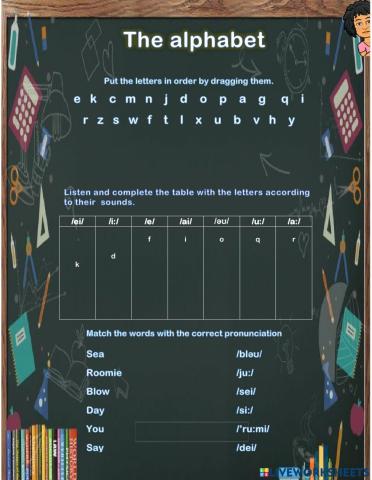 The alphabet