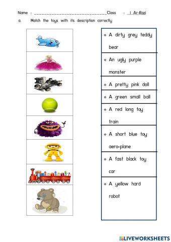 Toys and Adjectives