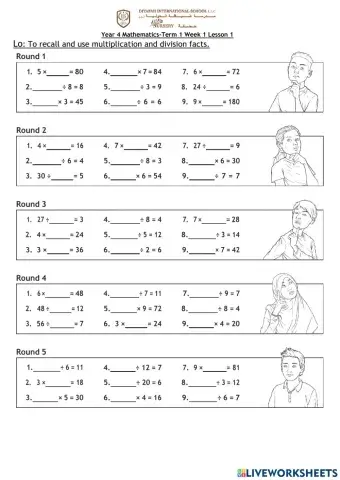 DIS Maths term 1 week 1 lesson 1-Intermediate