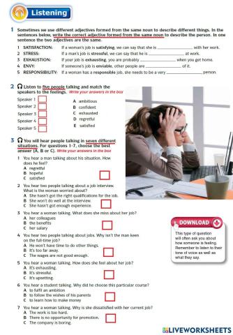 Listening Activity F5-Unit 8