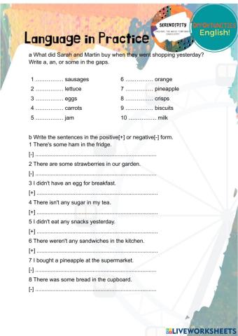 Unit 9A, elementary homework