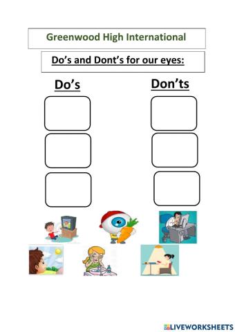 Do's and Don'ts for the Eyes