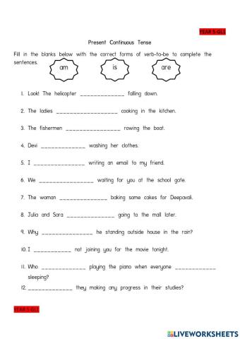Present Continuous Tense