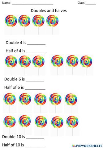 Doubles and halves