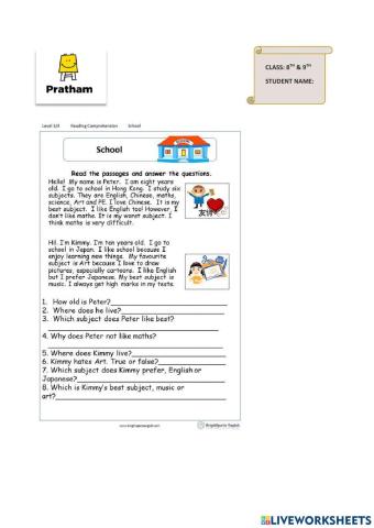 Reading Comprehension