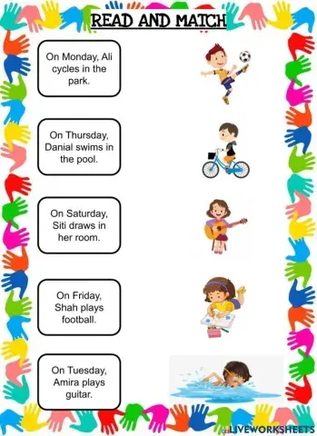 Days of The Week (Read & Match)