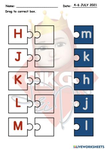 Drag and drop (Letters) h-m