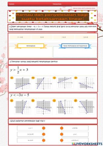 Ketaksamaan Linear Dalam Dua Pembolehubah