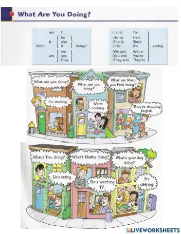 taller present continuous and possesives