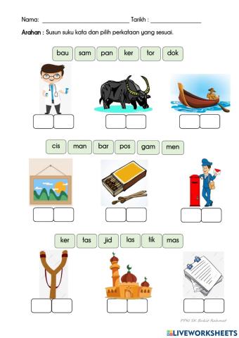 Suku kata KVKKVK - 2