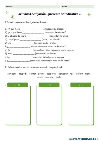 Actividad de Fijación