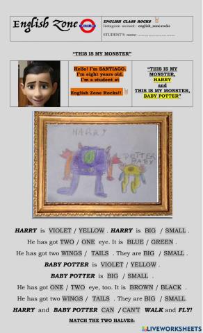 “THIS IS MY MONSTER- by Santi