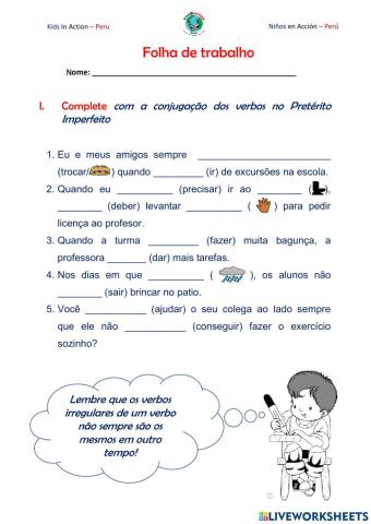 Preterito imperfeito