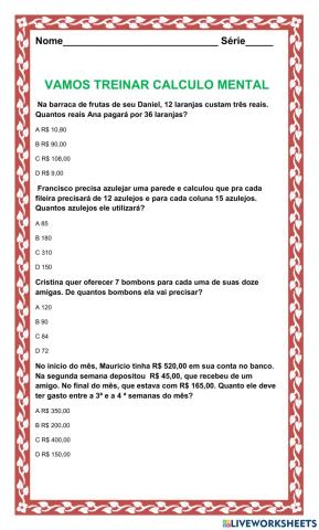 Atividade de Matematica