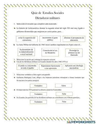 Dictaduras militares