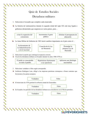 Dictaduras militares