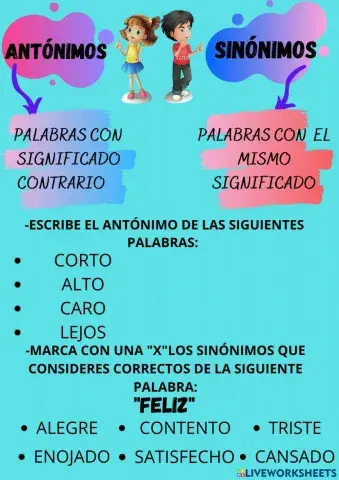 Lengua- Sinónimos y Antónimos