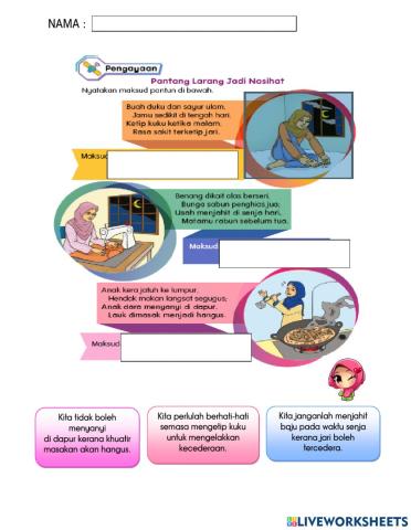 BM pantang larang jadi nasihat