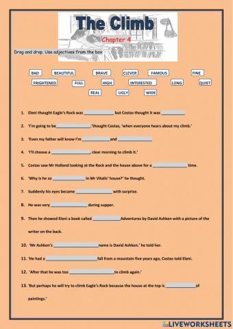 The Climb chap 4 adjectives
