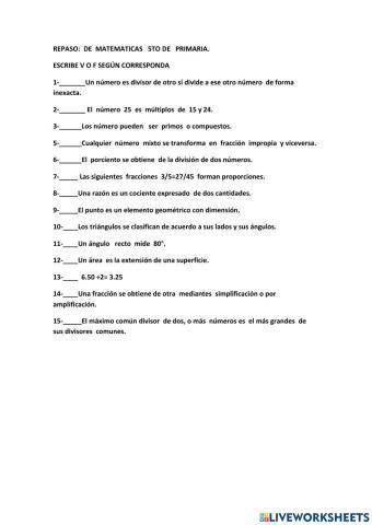 Repaso del segundo semestre.