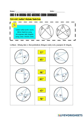 Ciri-ciri sudut dalam bulatan (1)