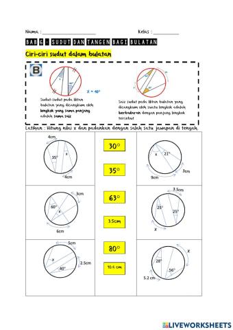 Ciri-ciri sudut dalam bulatan (2)