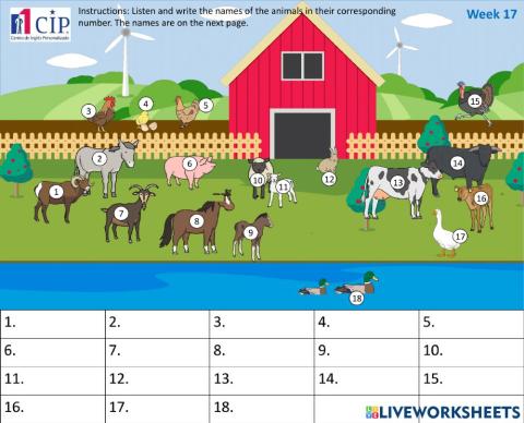 KIDS Farm Animals Week 17