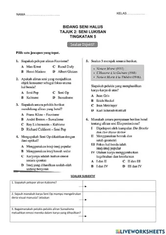 Psv tingkatan 5 - seni lukisan
