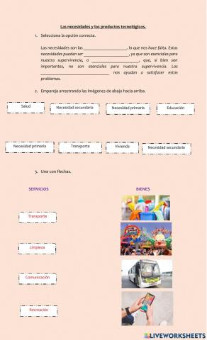 Las necesidades y los Productos tecnológicos